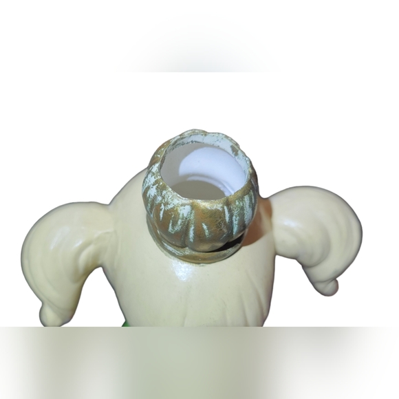 Vintage 70s Painted Ceramic Choir Girl With Pigtails Christmas Decor - Picture 4 of 10